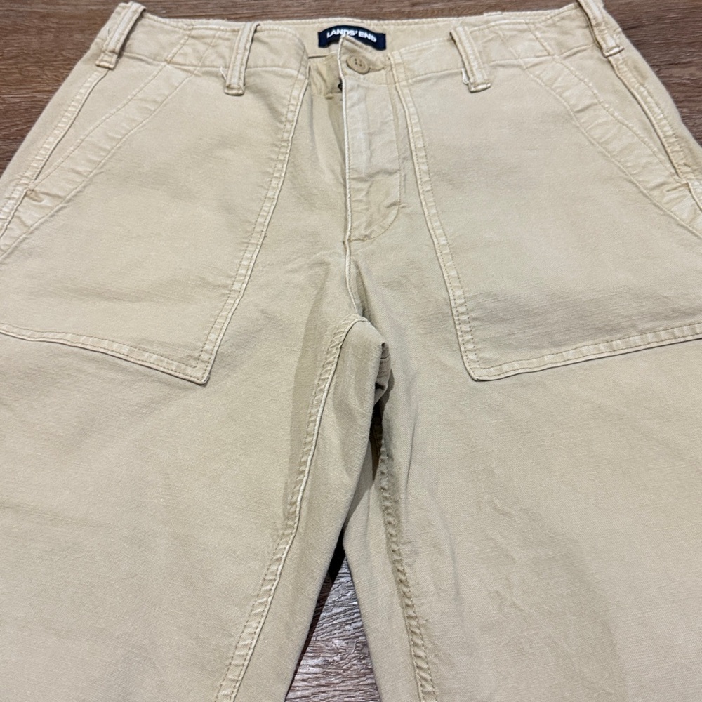 Lands' End Women's Chino High Rise Utility Pants - Picture 3 of 8